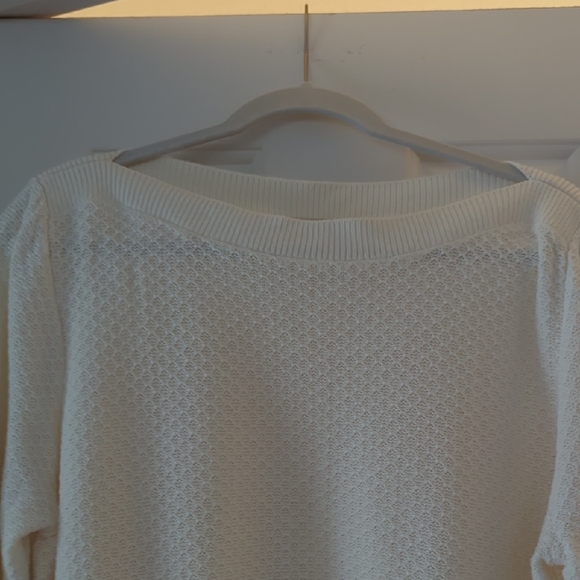 LOFT Ivory Ribbed Sweater - Picture 3 of 5